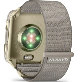 Смарт-часы Garmin Venu X1 Soft Gold with Titanium Caseback and French Gray Nylon Band (010-02980-08)