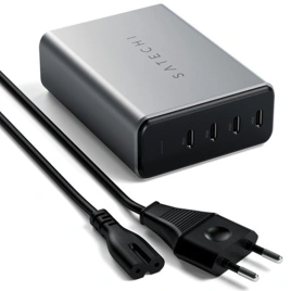 Сетевое зарядное устройство Satechi 165W USB-C 4-Port PD GaN Charger Space Gray