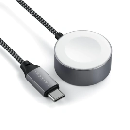 Беспроводное зарядное устройство Satechi USB-C Apple Watch ST-TCAW7CM Gray