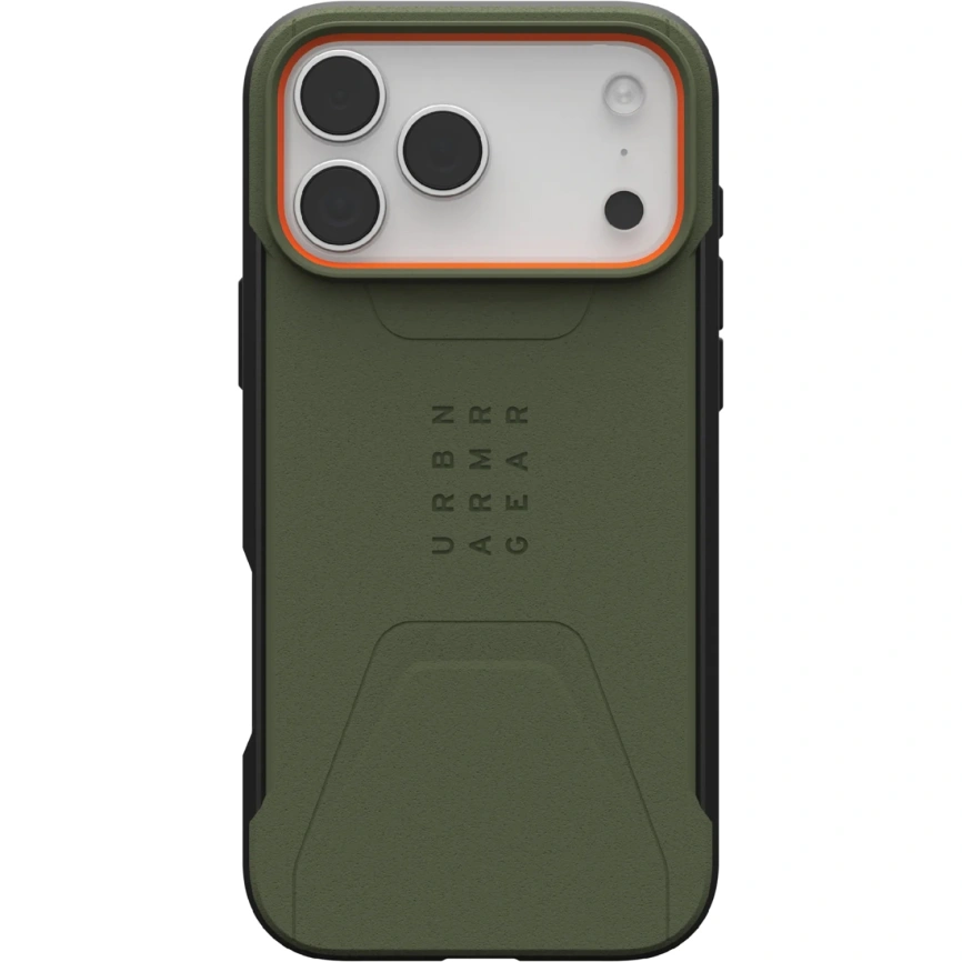 Чехол UAG MagSafe Civilian для iPhone 17 Pro Max Olive/Orange фото 1