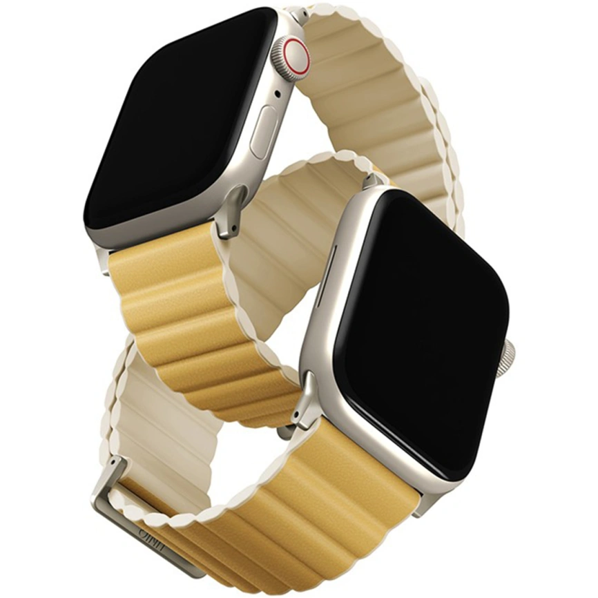 Ремешок Uniq Revix Premium для Apple Watch 38/40/41 Canary Yellow/Ivory фото 1