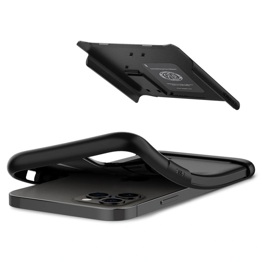 Чехол Spigen Slim Armor для iPhone 12/12 Pro (ACS01523) Black фото 8